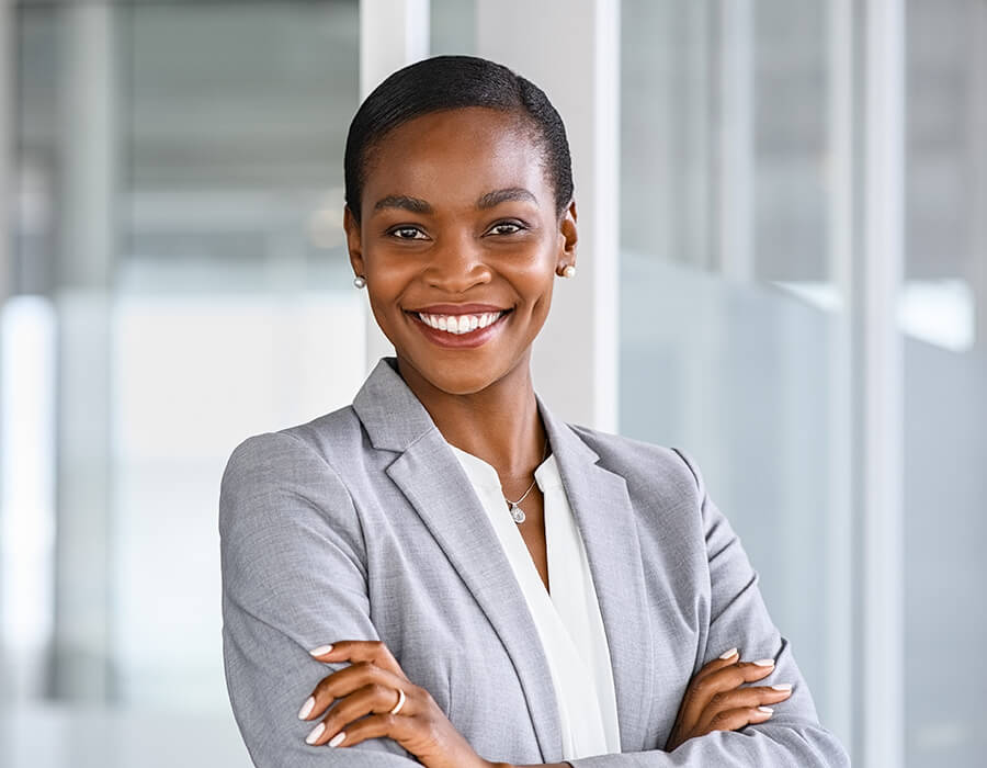 Mature woman in a business suit